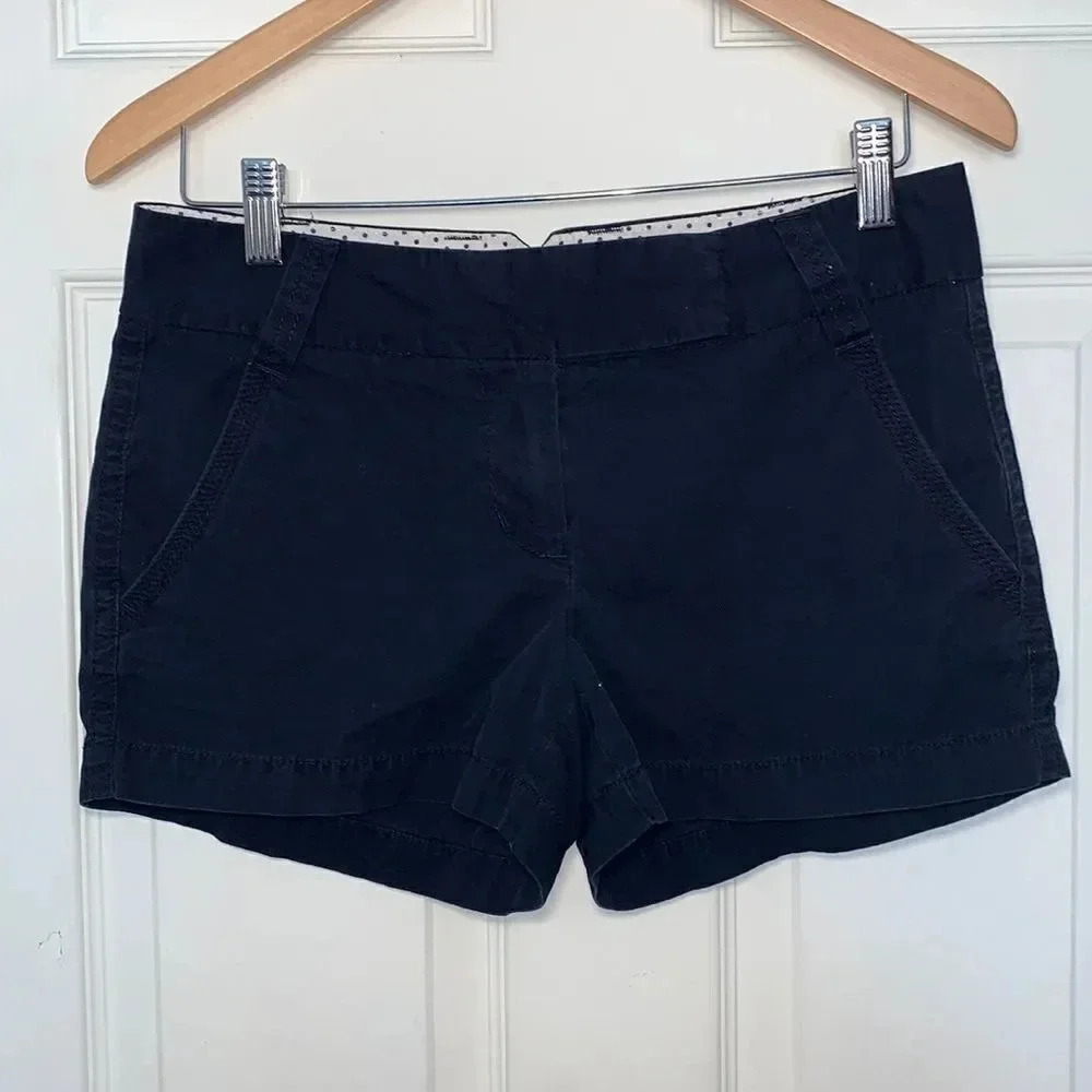 J Crew Classic Blue Twill Chino Shorts Size 2
